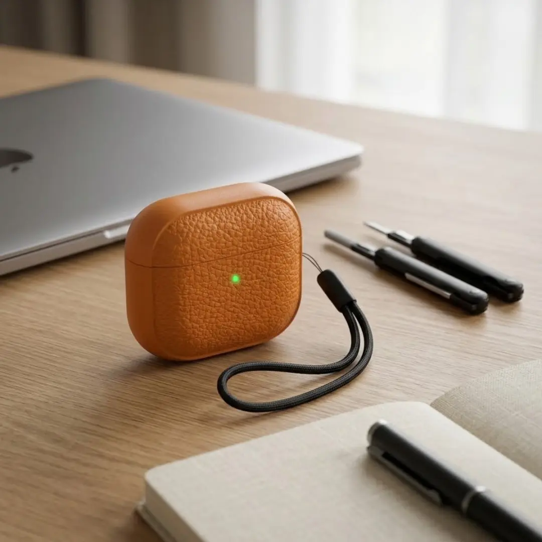 NUVEX Hoesje AirPods Pro 2 - Oranje - met reinigingsset