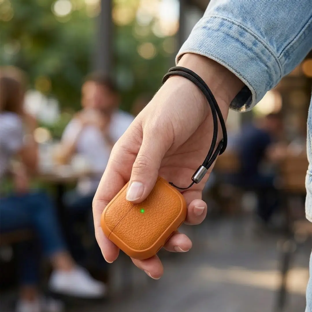 NUVEX Hoesje AirPods Pro 2 - Oranje - met reinigingsset