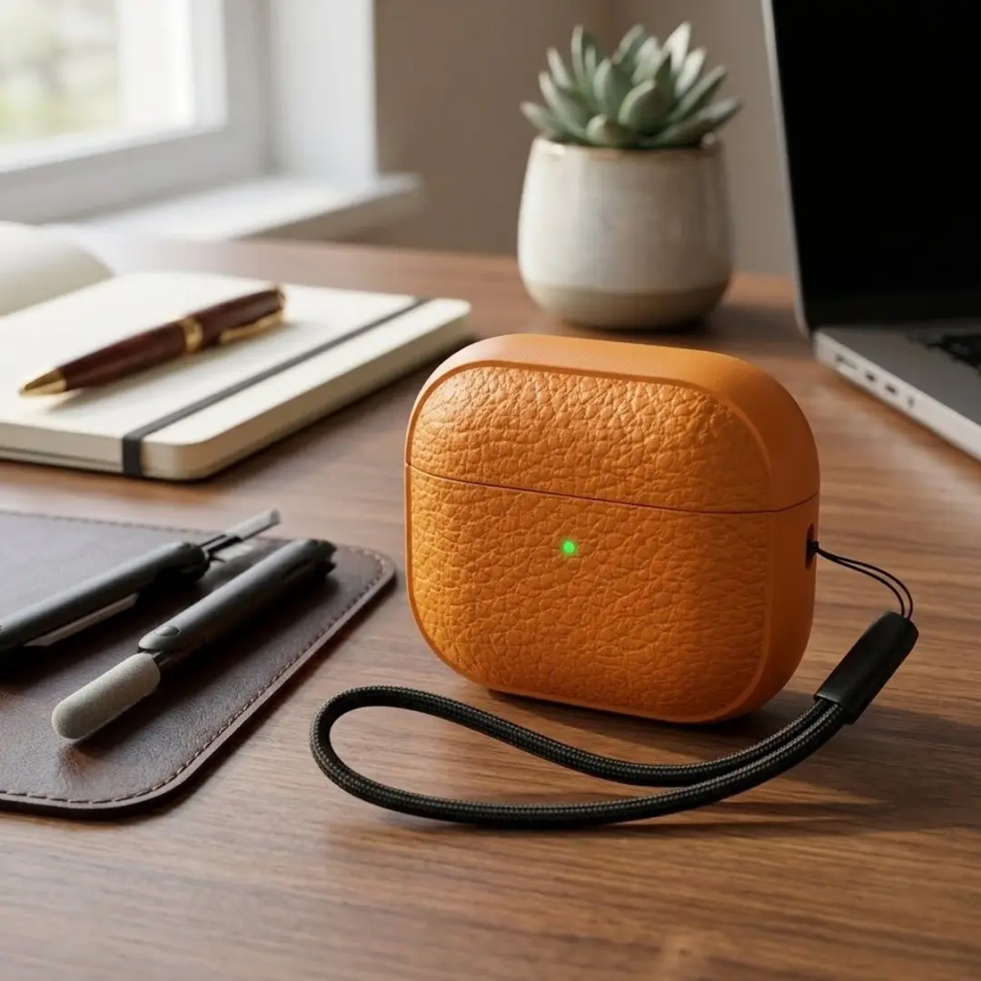 NUVEX Hoesje AirPods Pro 2 - Oranje - met reinigingsset