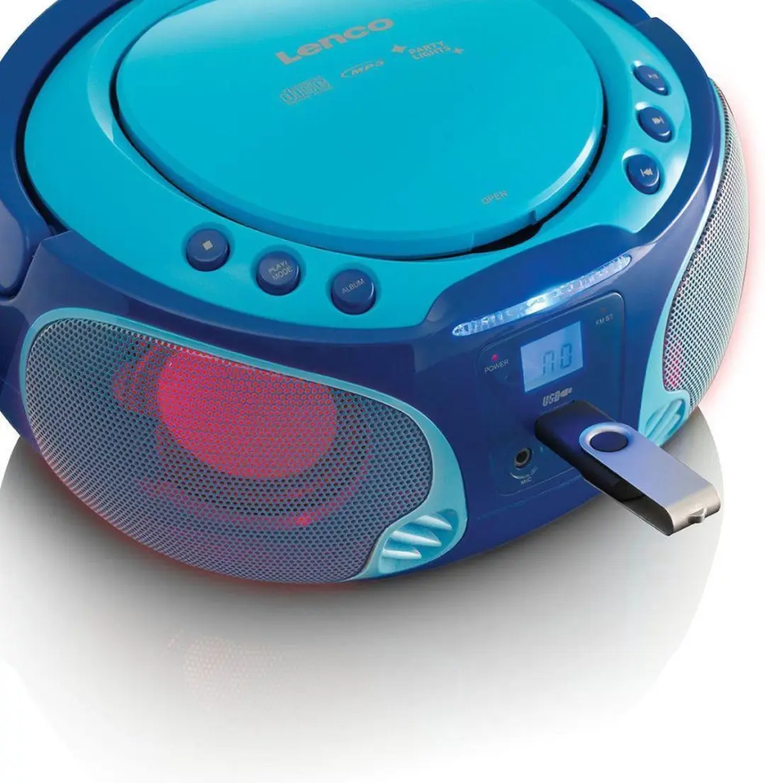 Lenco SCD-650BU Draagbare CD-speler & Kinderradio - Blauw