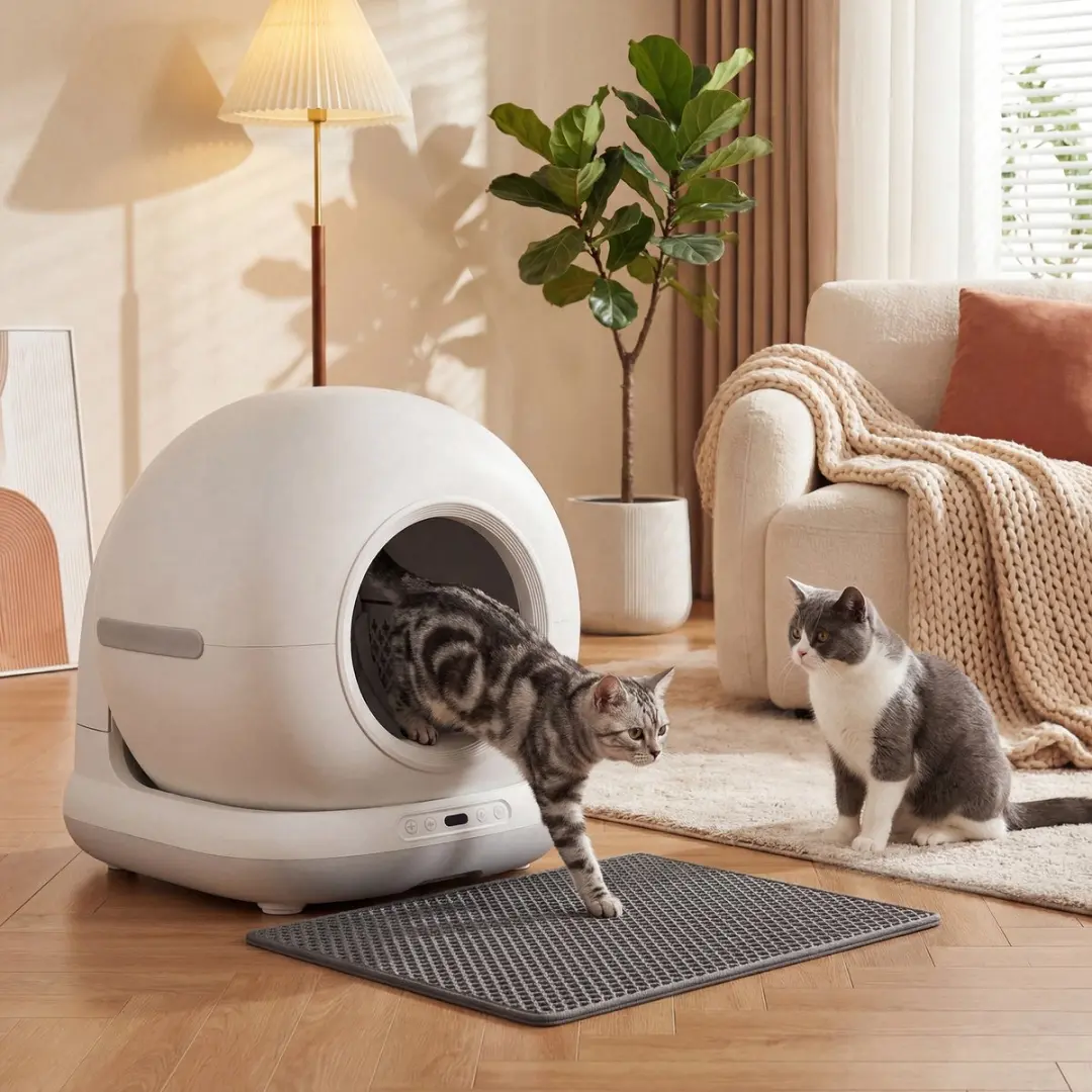 Homcom Zelfreinigende Kattenbak 72L - App-gestuurd - Wit