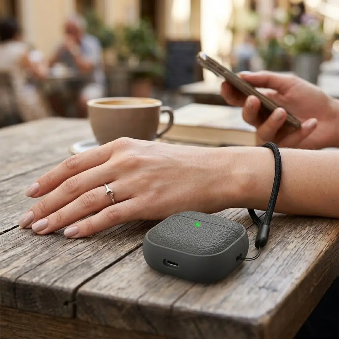 NUVEX Hoesje AirPods Pro 3 - Grijs - met reinigingsset