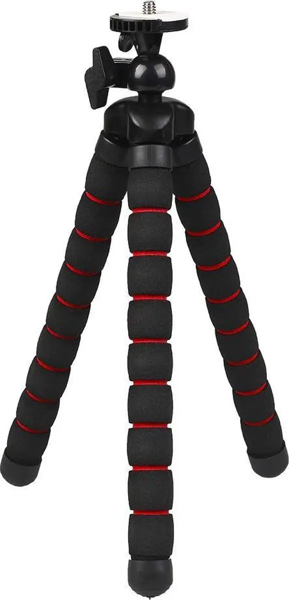 MOJOGEAR MG-17-RED Flexibel Statief - 26cm - Smartphonehouder - Rood/Zwart