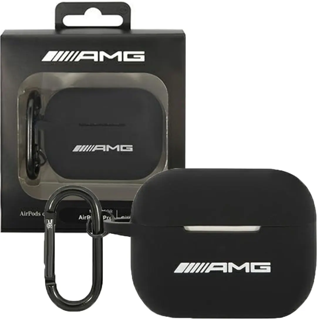 Mercedes-Benz AMG Silicone Hoes AirPods Pro 1 & 2 - Zwart