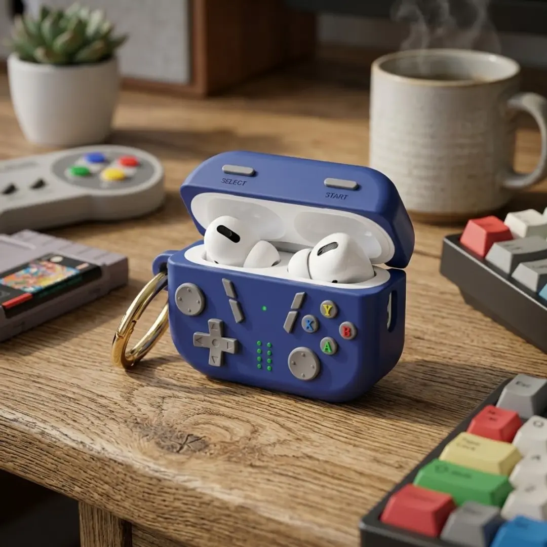 NUVEX Middernacht Blauw Oordopjeshoes AirPods Pro 2 - Game Controller Design
