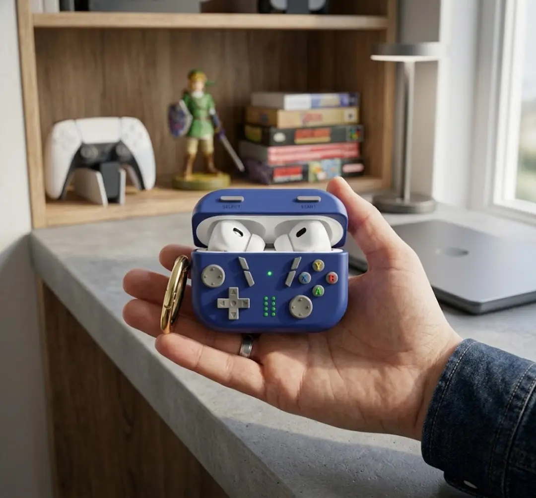 NUVEX Middernacht Blauw Oordopjeshoes AirPods Pro 2 - Game Controller Design