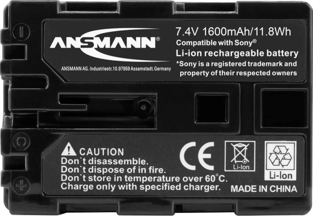 Ansmann A-Son NP FM 500H Li-ion Accu 1500mAh 7.4V - afbeelding 6 van 6