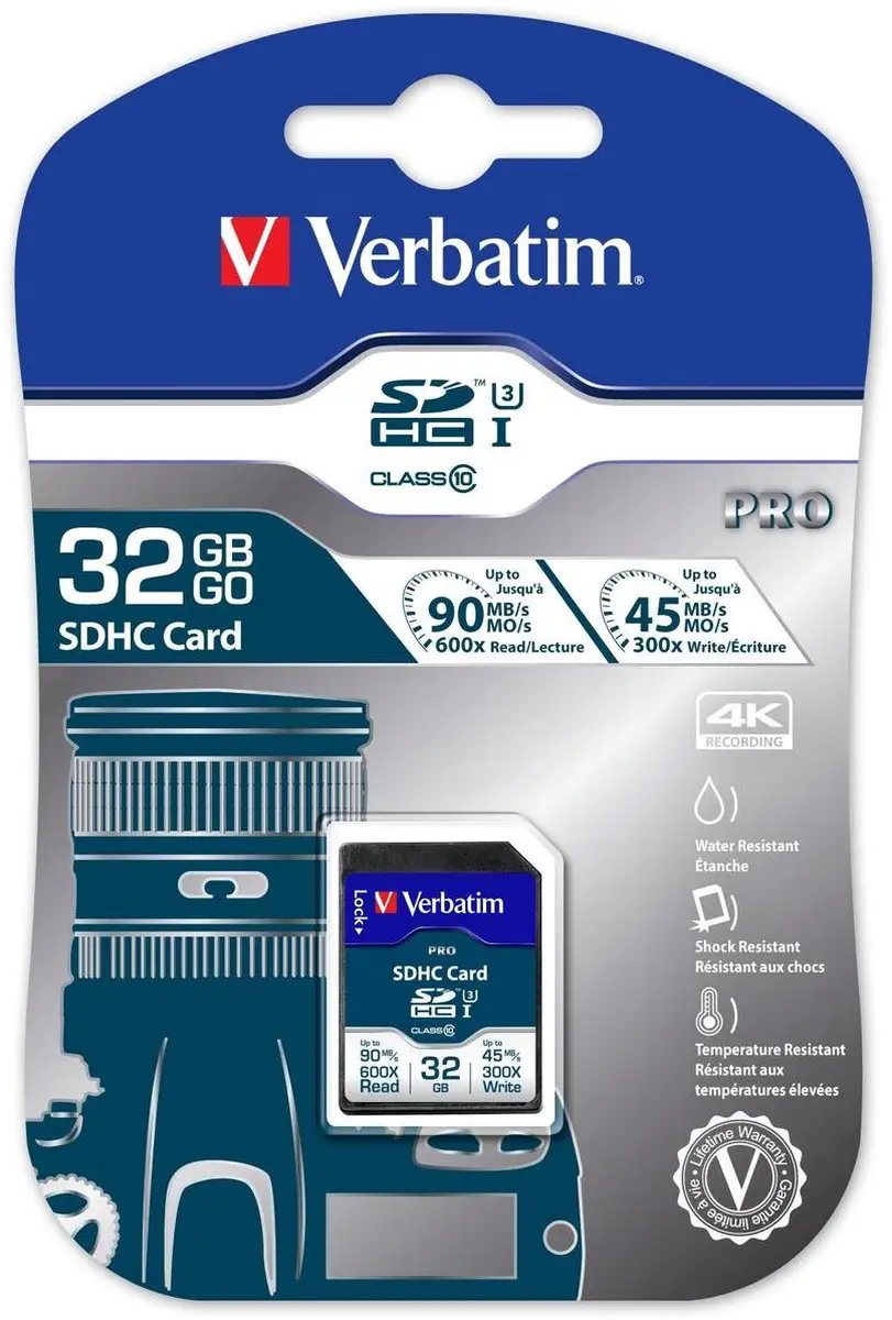 Verbatim SDHC UHS-3 Geheugenkaart 32GB VB-47021