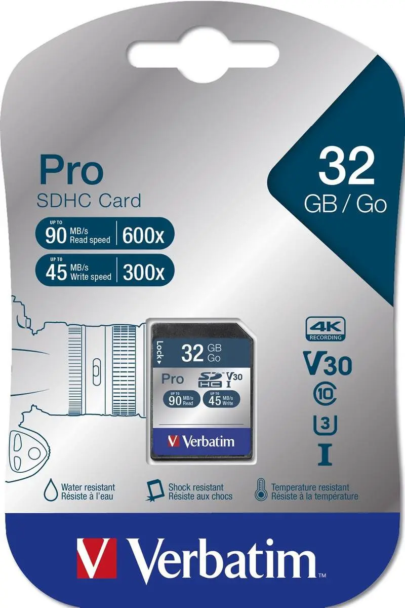Verbatim SDHC UHS-3 Geheugenkaart 32GB VB-47021