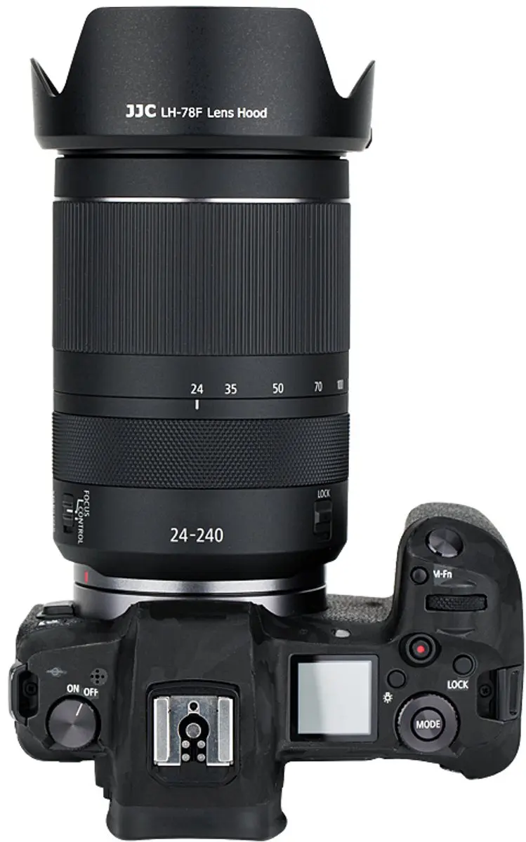 JJC EW-78F Zonnekap Canon RF 24-240mm - 72mm - Zwart