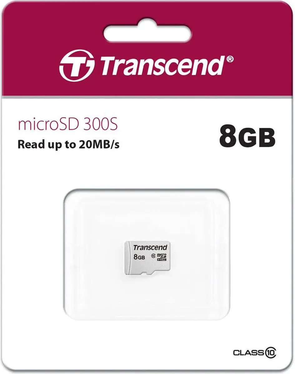 Transcend 300S 8GB MicroSDHC - Klasse 10