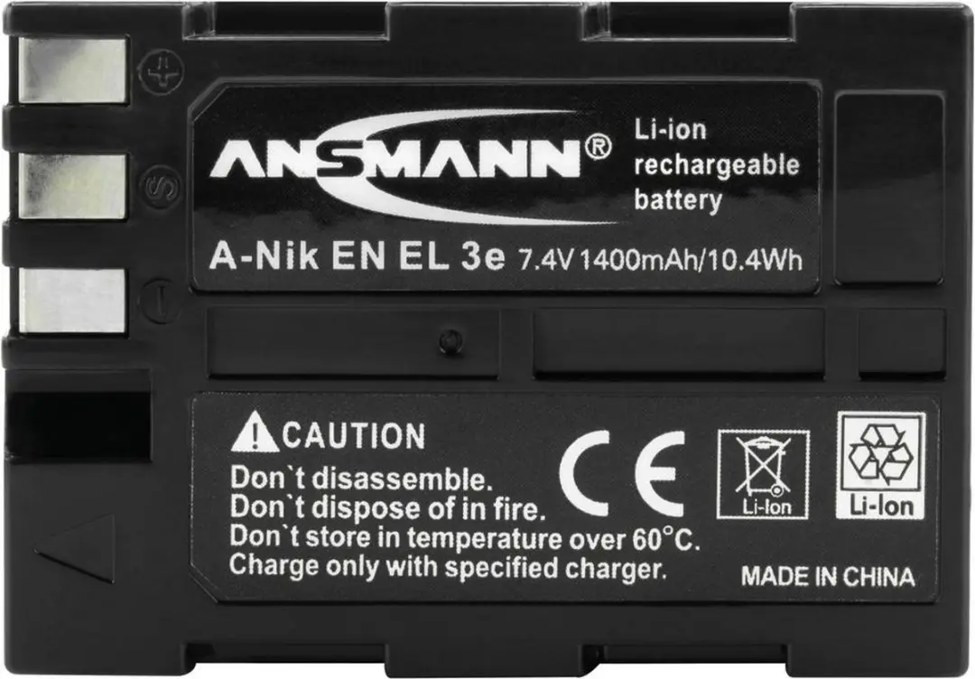 Ansmann EN-EL3e Accu 1400mAh - Compactcamera - afbeelding 6 van 6
