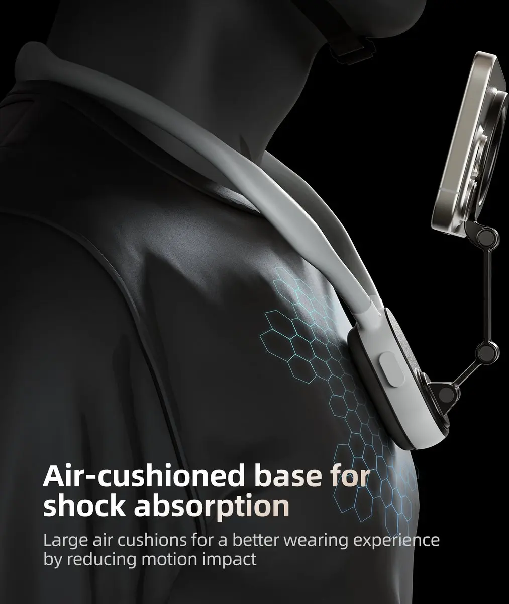 Telesin T-MNM-001 Magnetische Neck Mount - iPhone/Samsung - Grijs/Zwart - afbeelding 6 van 6