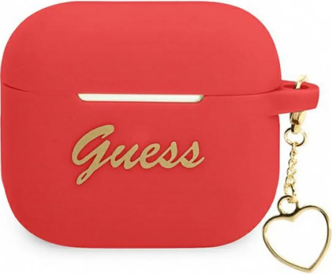 Guess Silicone Heart Charm Case Apple AirPods 3