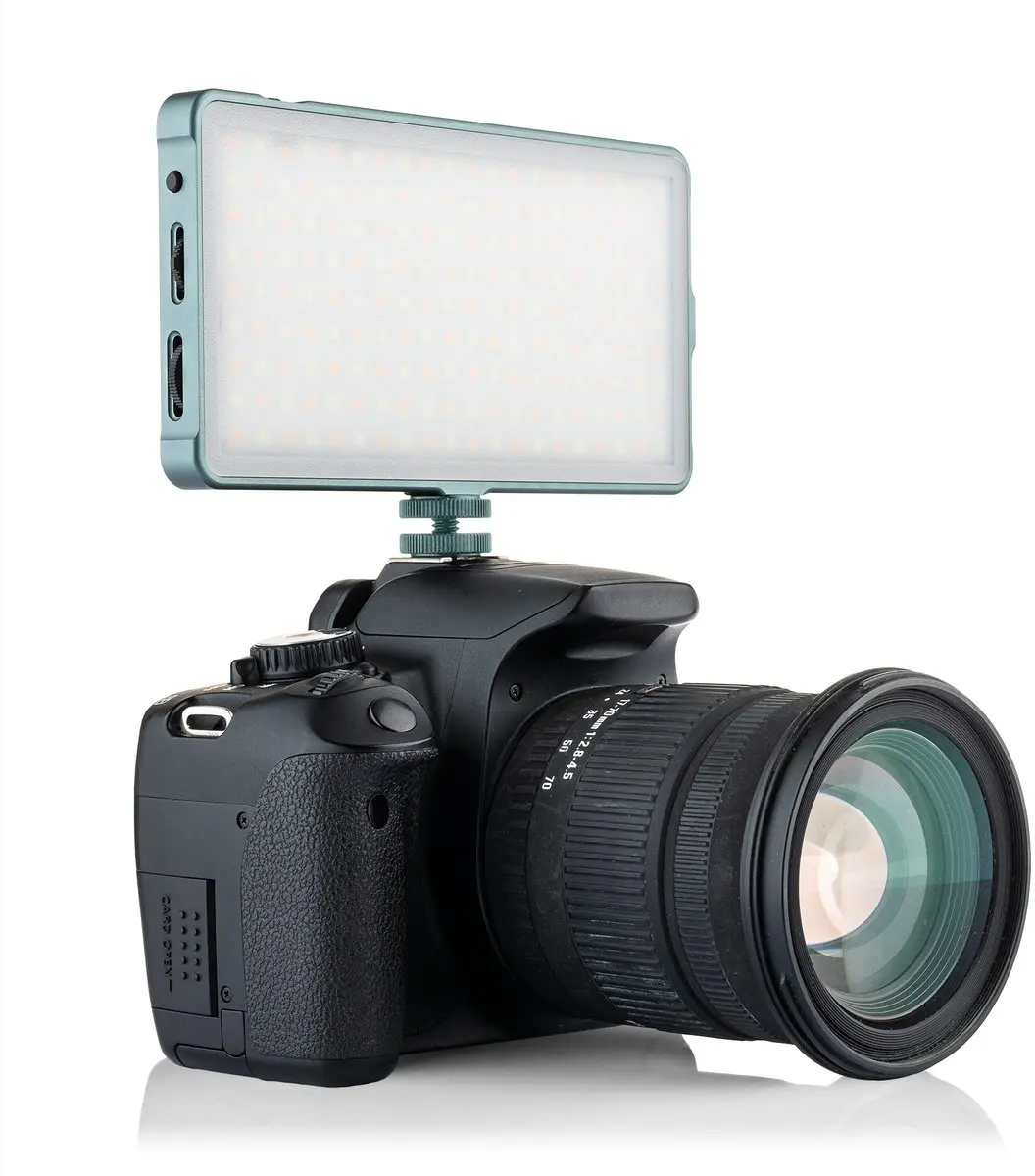 MOJOGEAR Medium LED Bicolor 12W Videolamp - 135 LED's - Wit/Grijs
