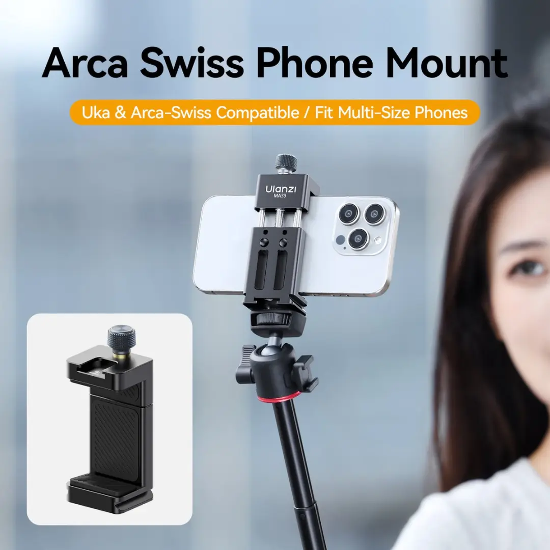 Ulanzi MA33 Telefoonhouder M022 - Arca Swiss - Zwart