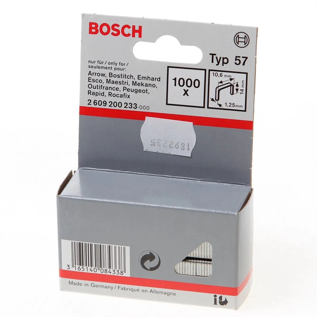 Bosch Nieten met platte draad type 57 10,6x1,25x14mm