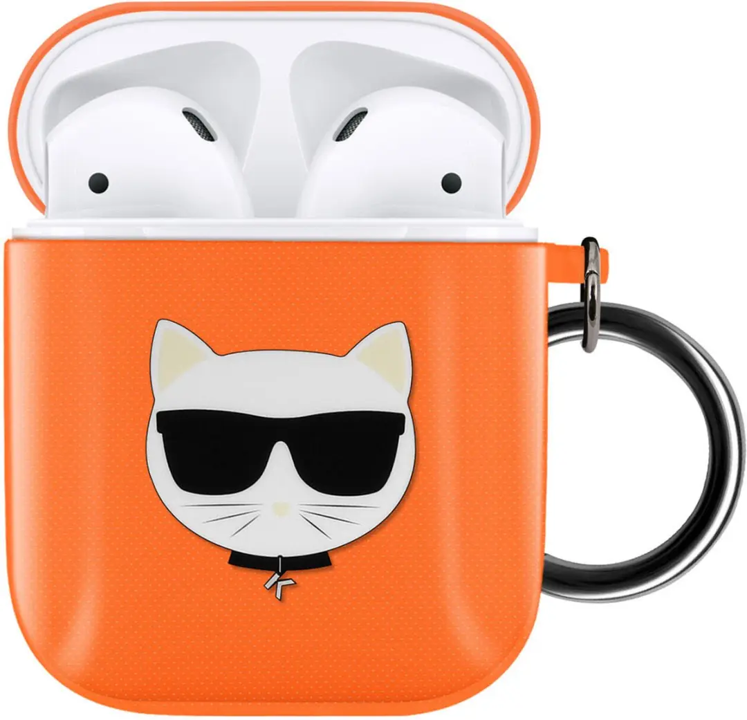 Karl Lagerfeld KLA2UCHFO AirPods Cover - Oranje - afbeelding 6 van 6