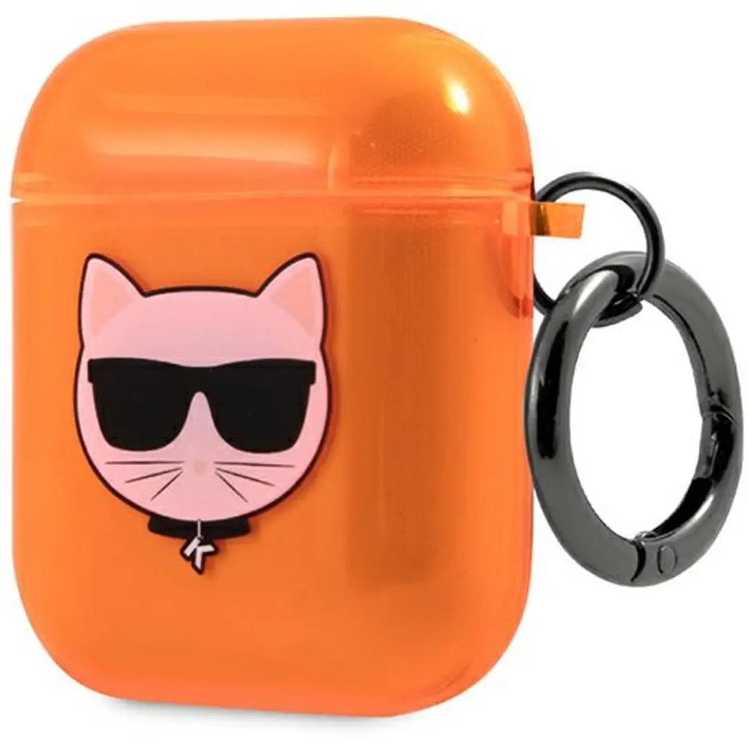 Karl Lagerfeld KLA2UCHFO AirPods Cover - Oranje