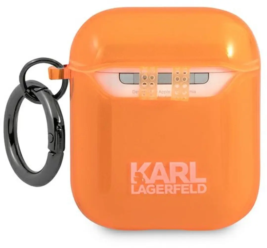 Karl Lagerfeld KLA2UCHFO AirPods Cover - Oranje