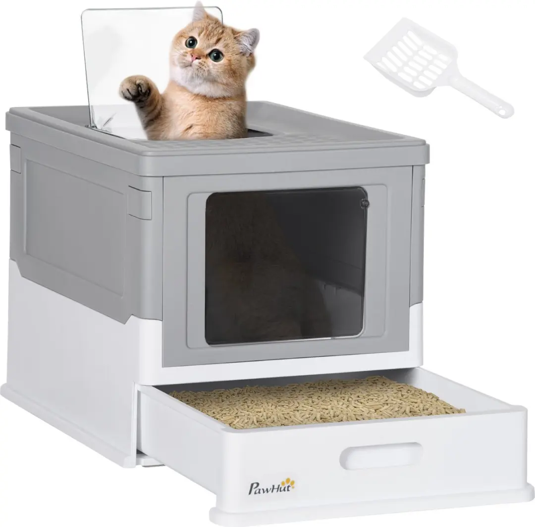 Pawhut Kattenbak met Uitschuifbare Lade D31-061V00