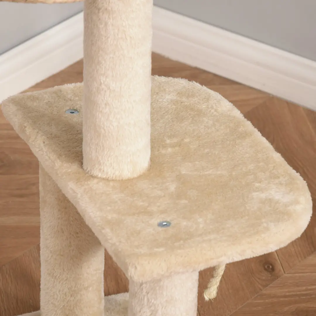 Pawhut Kattenboom 2 Niveaus - Beige