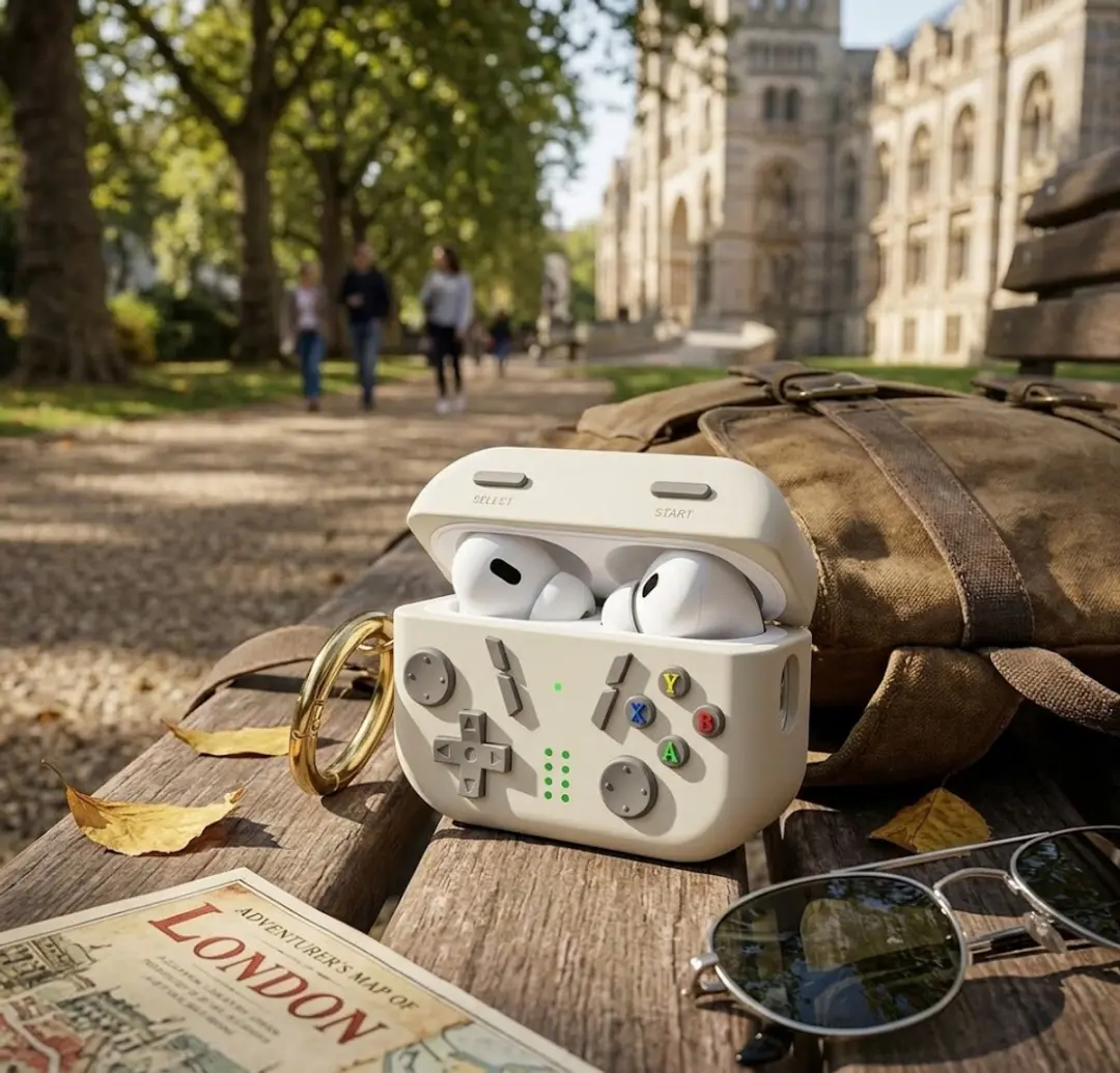 NUVEX AirPods 4 Beige Oordopjeshoes - Game Controller Design