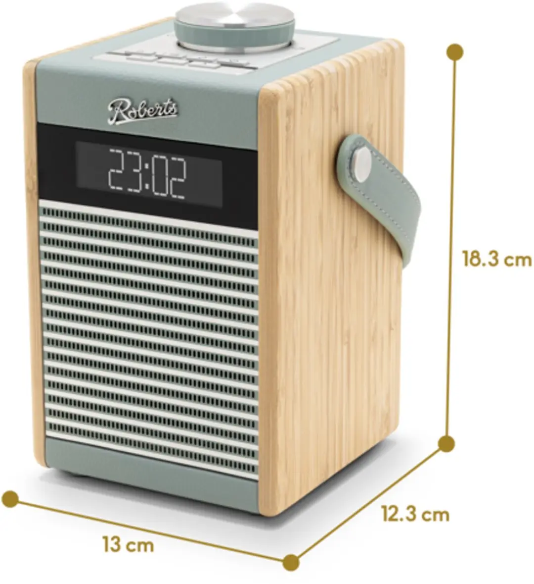 Roberts Rambler Midi Radio DAB+/FM/BT - Lichtblauw