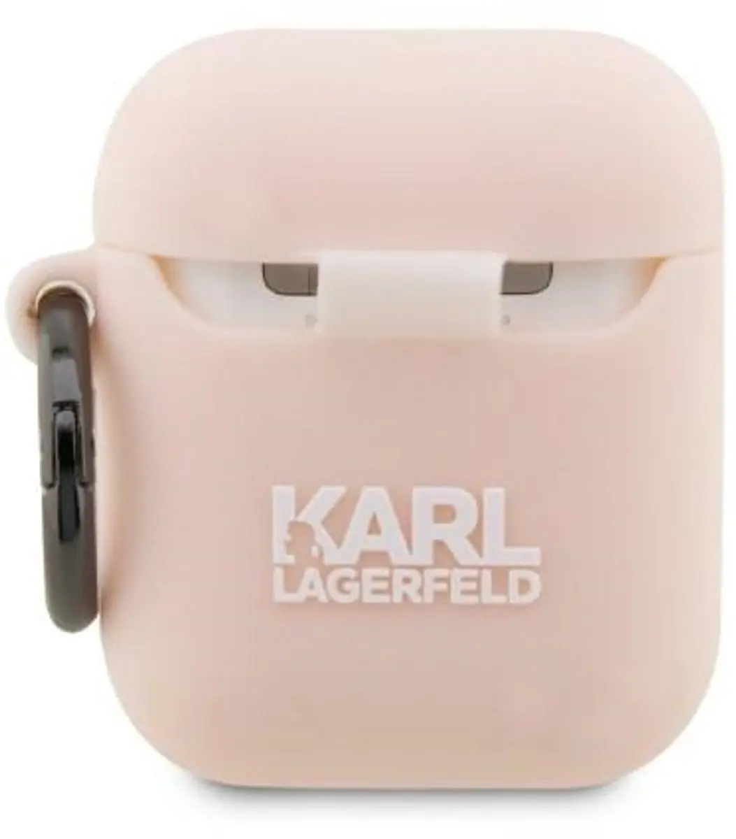 Karl Lagerfeld Choupette Siliconen Hoesje AirPods 1/2 - Roze - 3666339087951