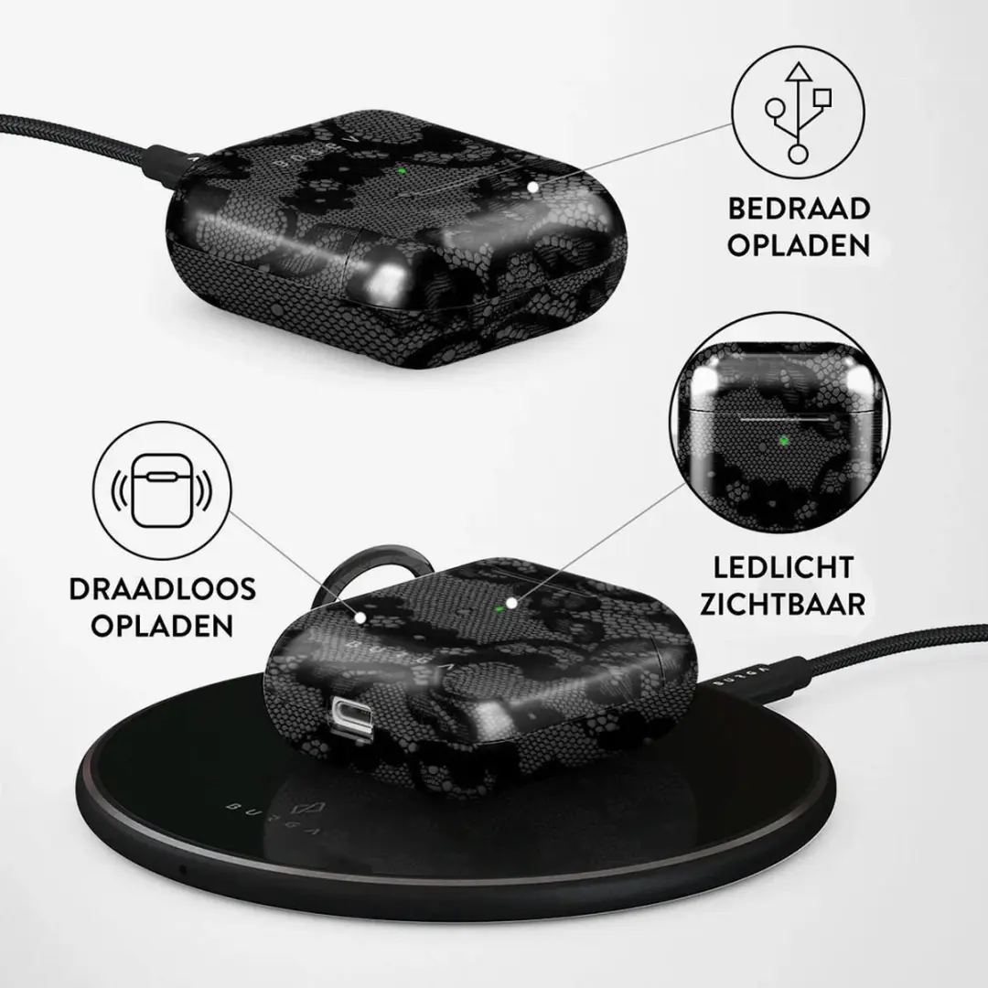 Burga Apple AirPods 1 Hoesje - Zwart AP_SP_VM_07