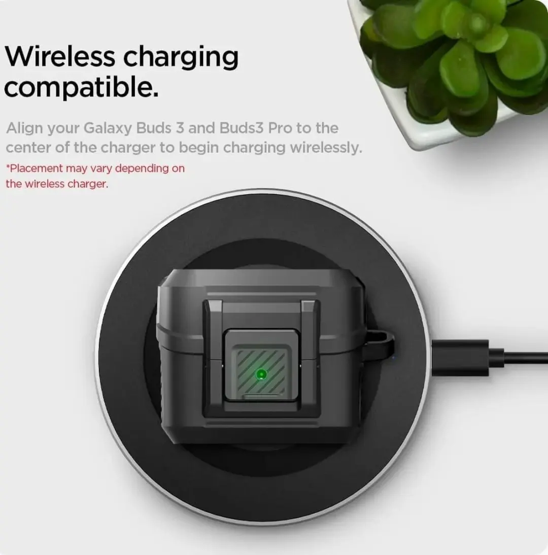 Spigen Lock Fit Hoesje ACS08332 - Samsung Galaxy Buds FE - Mat Zwart - afbeelding 6 van 6
