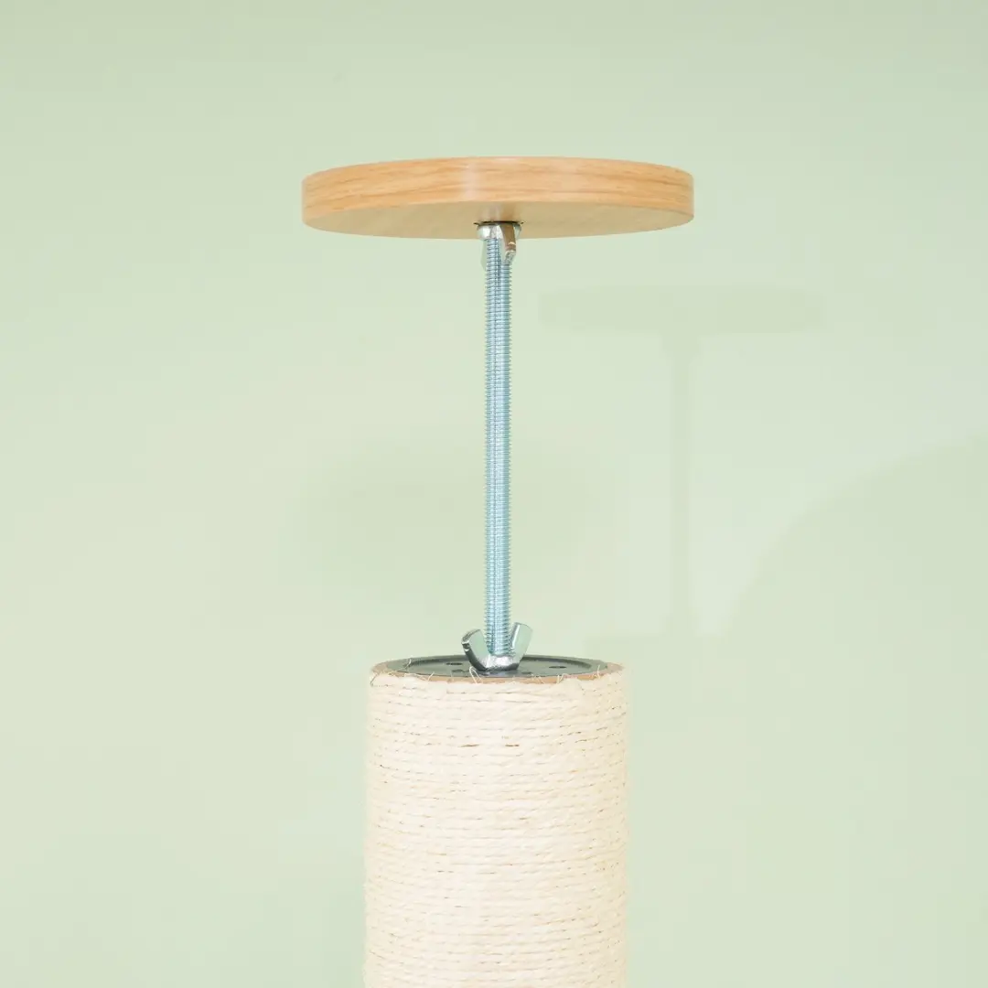 Pawhut Kratzbaum Eiche+Cremeweiß 230-250cm - 5 Ligplekken - 4 Niveaus