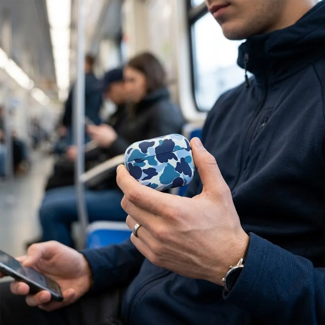 NUVEX Hoesje AirPods Pro 2 Camouflage - Blauw