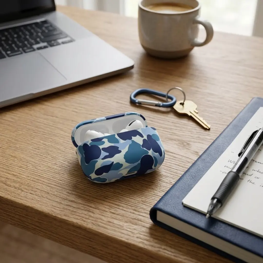 NUVEX Hoesje AirPods Pro 2 Camouflage - Blauw
