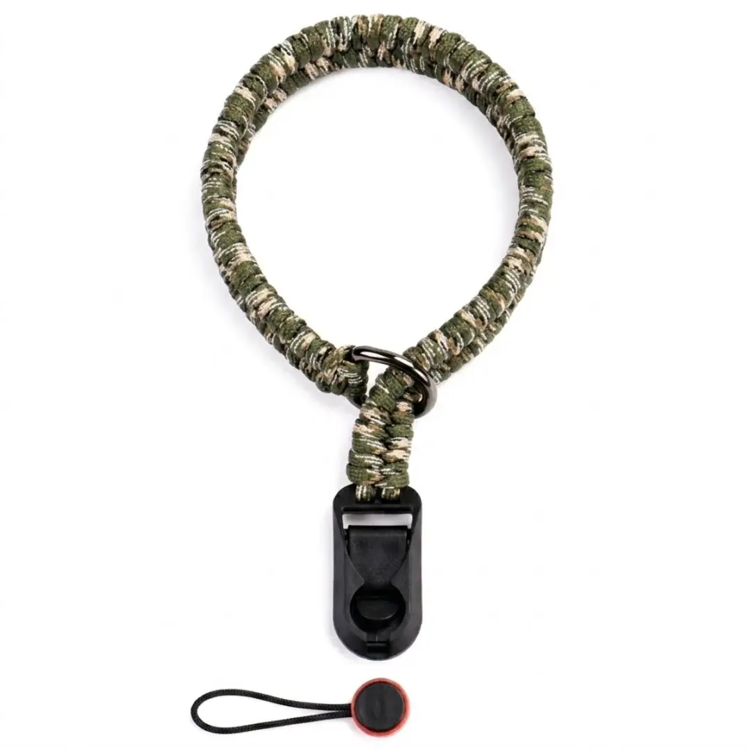 NUVEX Camouflage Groene Camera Polsband - Verstelbaar met Snelkoppeling
