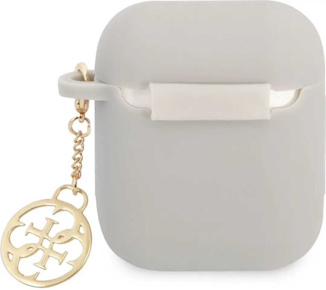 Guess 4G Serie Siliconen Hoes AirPods 1 - Grijs