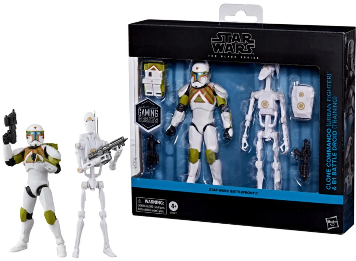 Star Wars The Black Series Clone Commando & B1 Battle Droid - 15cm