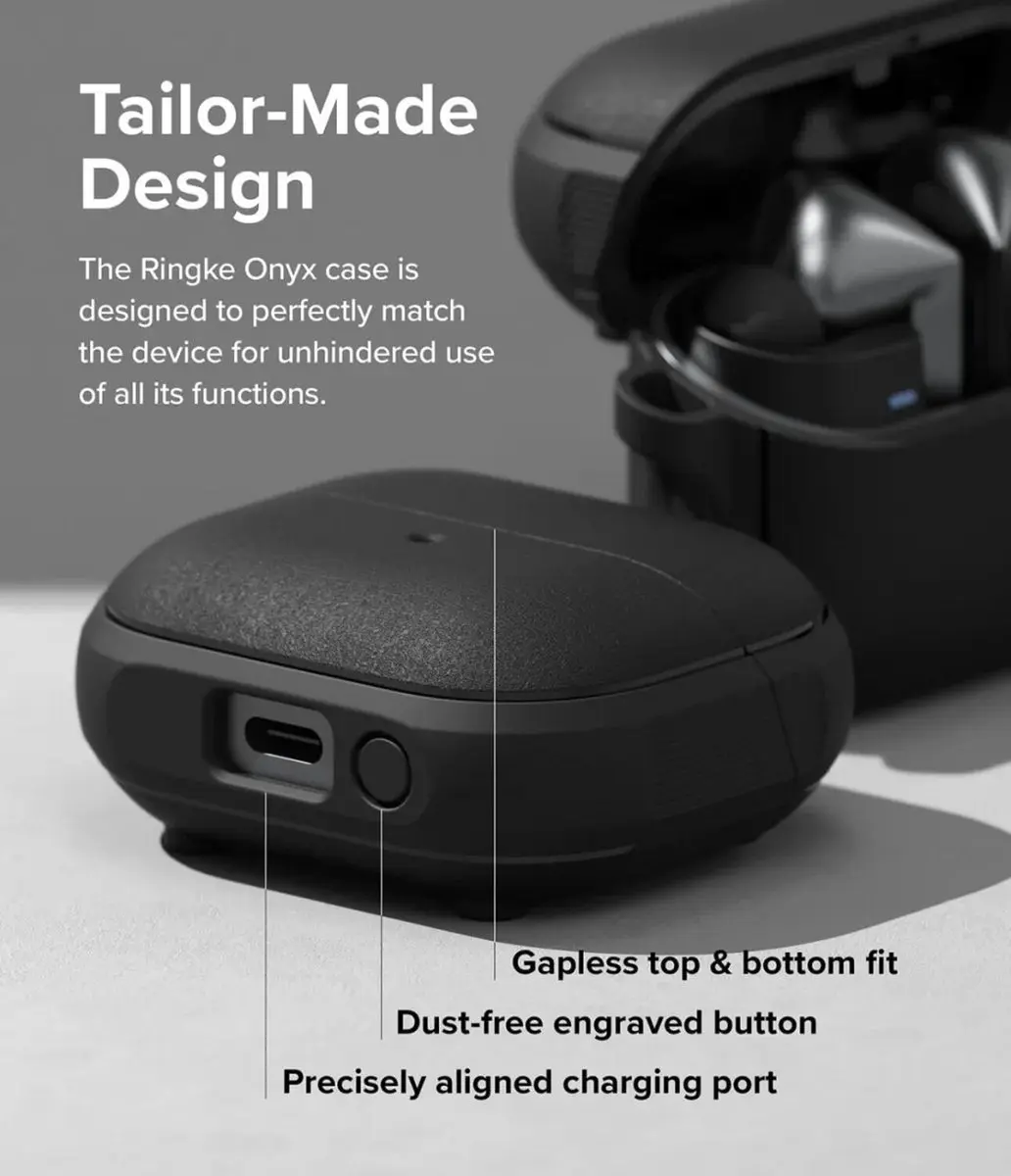 Ringke Onyx Magnetic Hoesje Samsung Galaxy Buds 3/3 Pro - Zwart