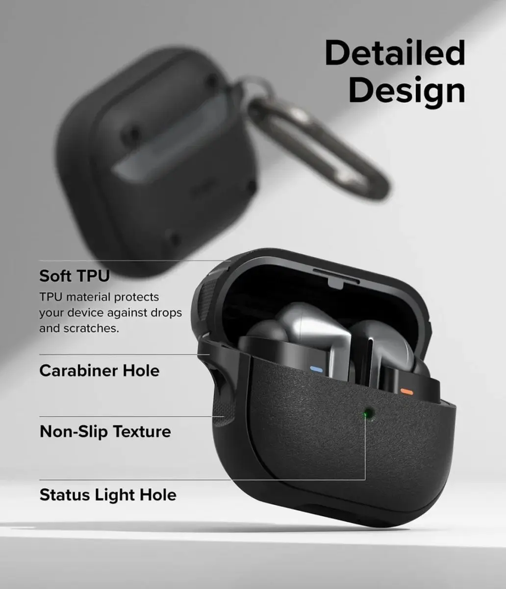 Ringke Onyx Magnetic Hoesje Samsung Galaxy Buds 3/3 Pro - Zwart