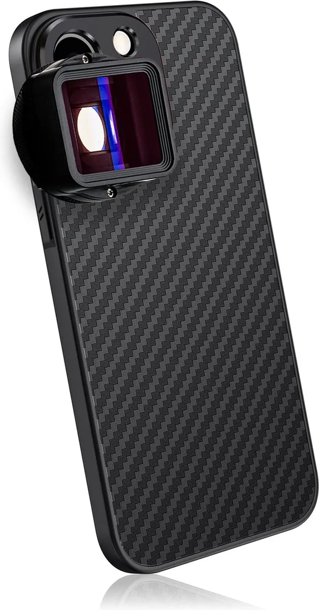 MOJOGEAR 17mm Lenscase iPhone 15 Pro Max - Carbon Zwart - afbeelding 6 van 6