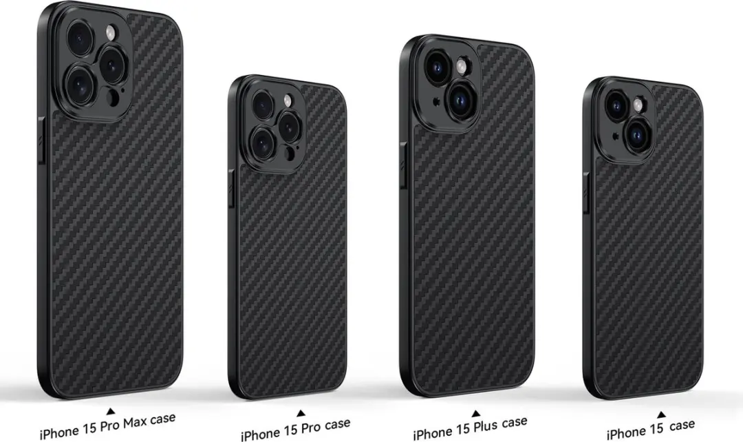 MOJOGEAR 17mm Lenscase iPhone 15 Pro Max - Carbon Zwart
