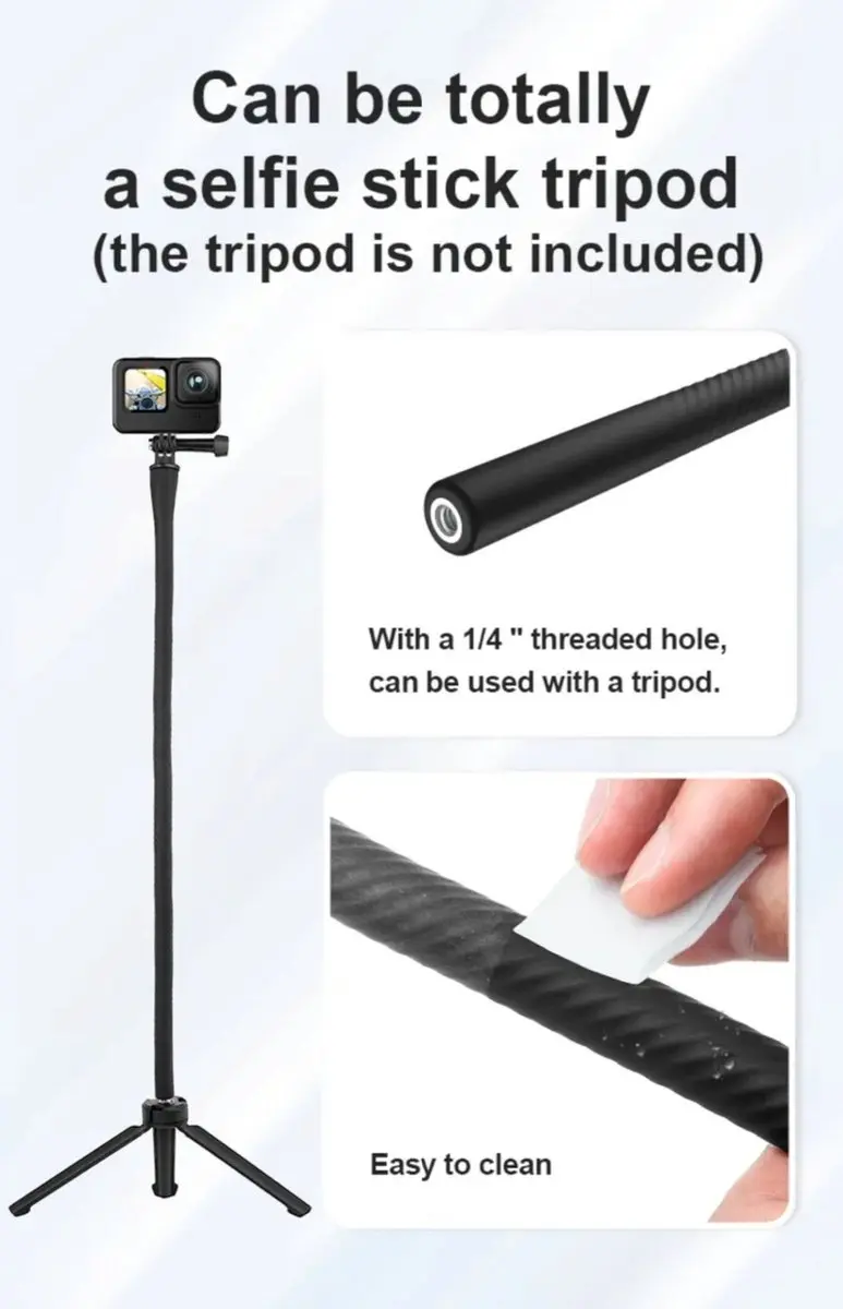 Telesin FM-002 Flexibele Arm voor Action Cam - Zwart