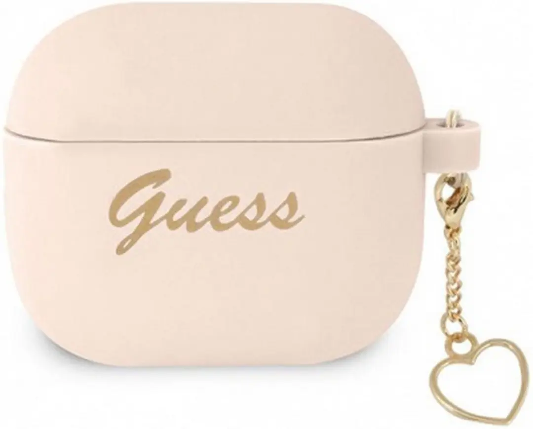GUESS Silicone Heart Charm Case Apple AirPods 3