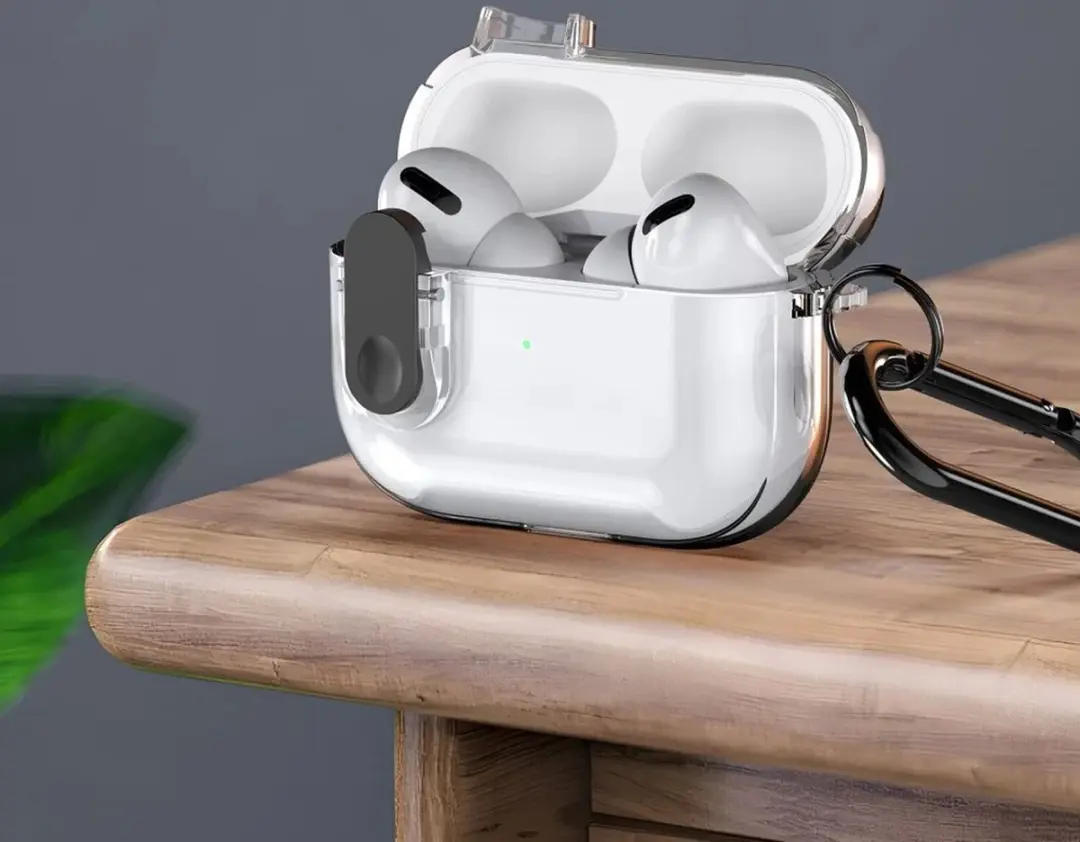 Dux Ducis PECL Hoesje AirPods 4 - Aluminium Haak - Blauw Transparant