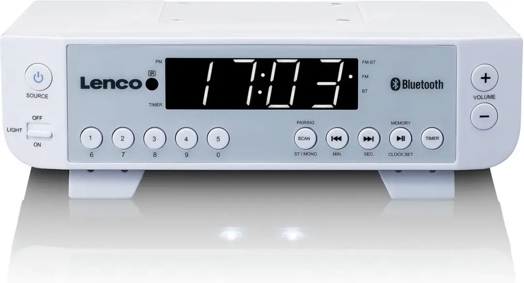 Lenco KCR-100WH Keukenradio - Bluetooth - Wit