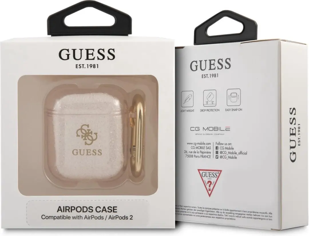 Guess GUA2UCG4GD Hoesje AirPods 1/2 - Goud