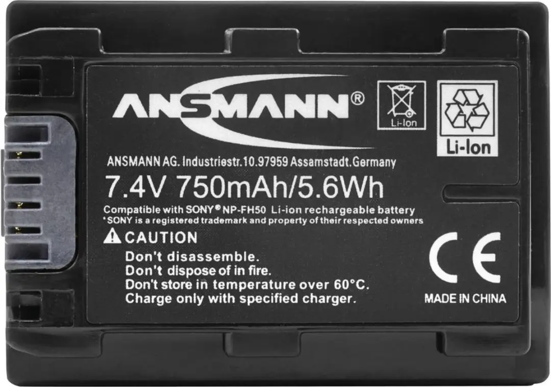Ansmann A-Son NP FH 50 Li-ion Accupack 700mAh - afbeelding 6 van 6