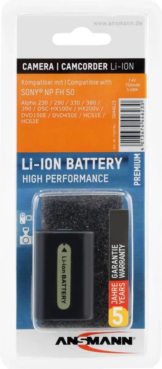Ansmann A-Son NP FH 50 Li-ion Accupack 700mAh
