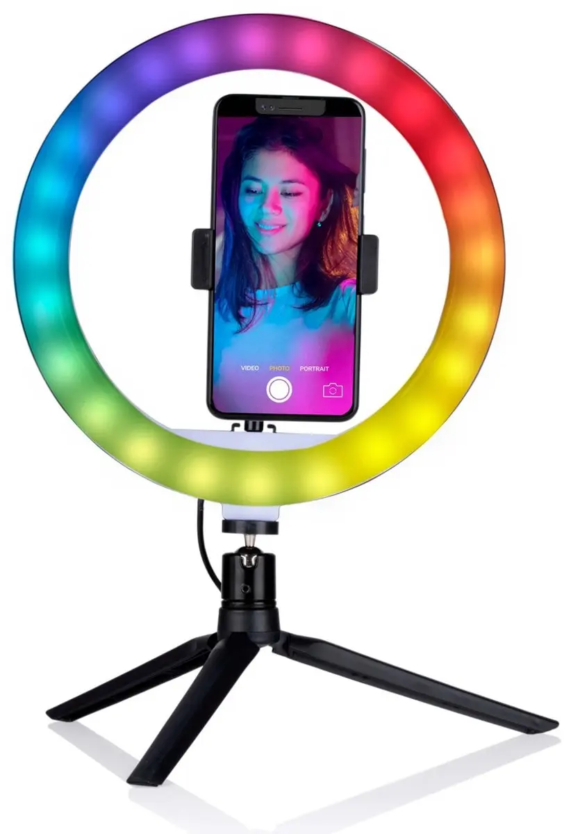Grundig Selfie Ring Light MENOHO13820/004 - 25cm - Meerkleurig