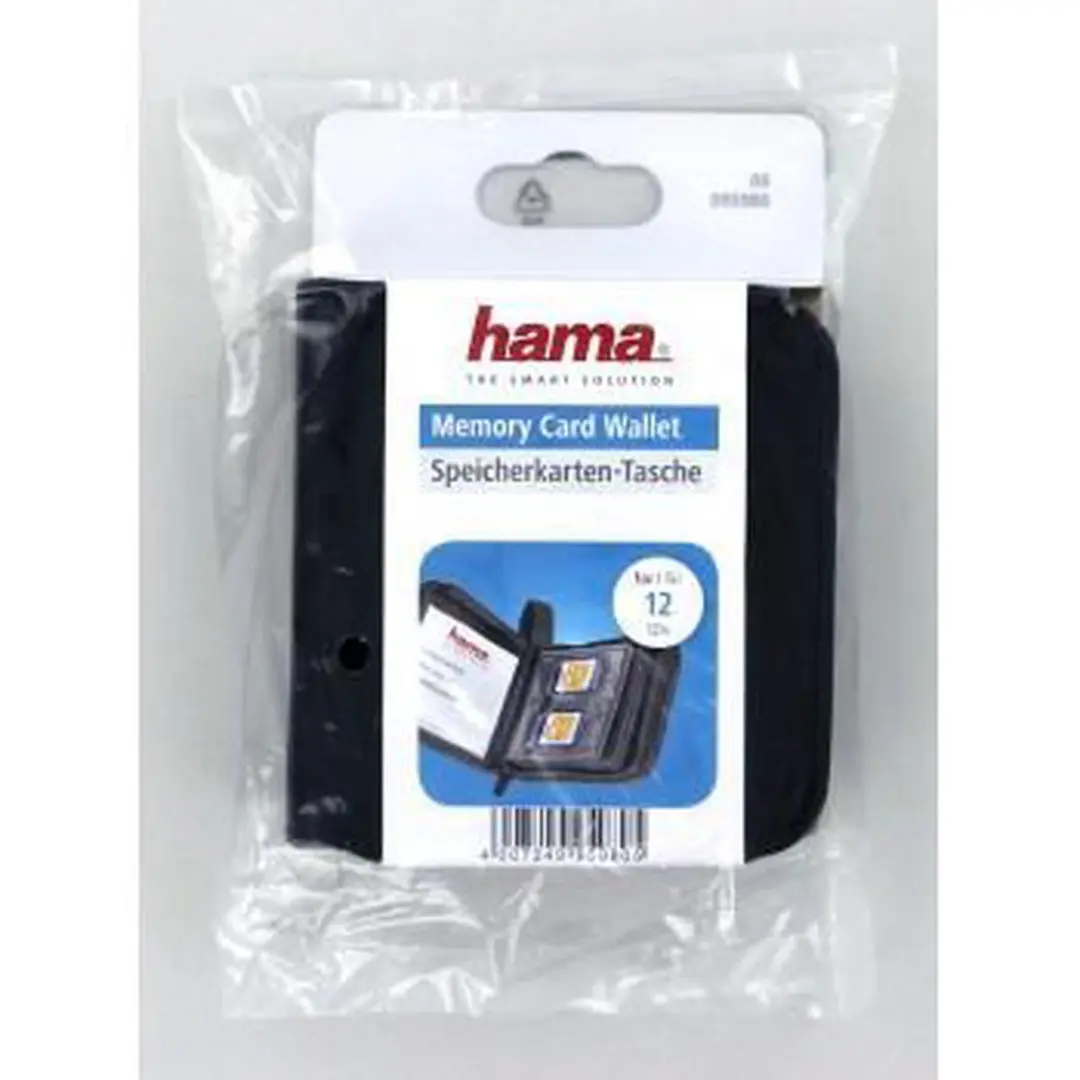 Hama Memory Card Wallet 12x - 00095980 - Zwart